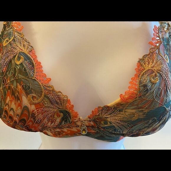 💥Qianziwanli lace Embroidery  Print Sexy Bras 34C - Picture 2 of 13